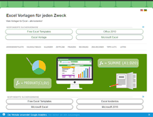 Tablet Screenshot of excel-vorlagen.net